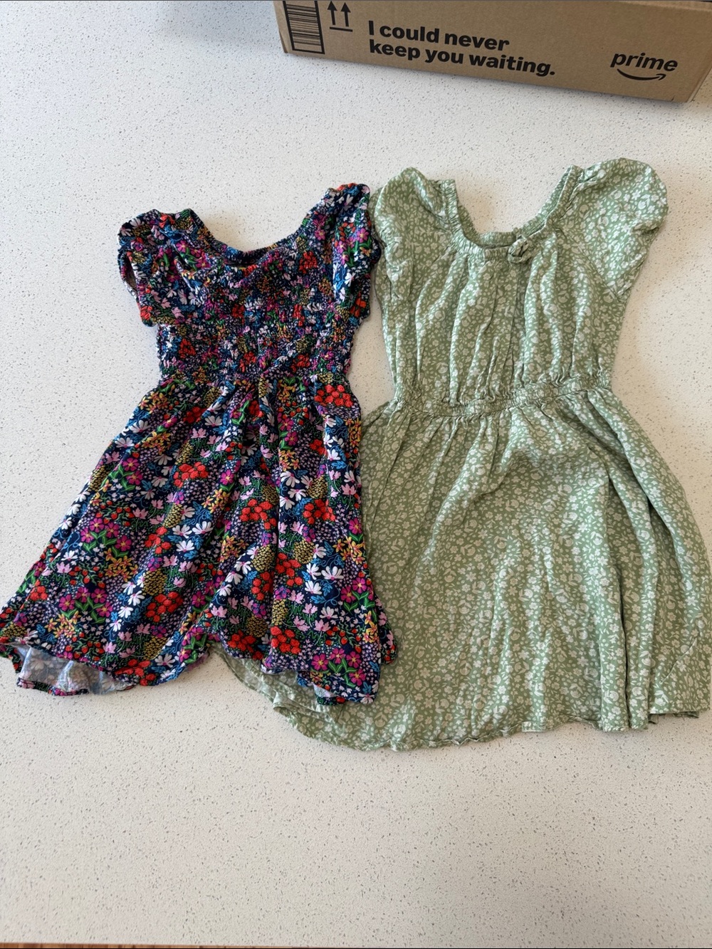 Epic Threads Girls Floral Knit Dress Lot - Green and Multicolor- size 5 & 5/6